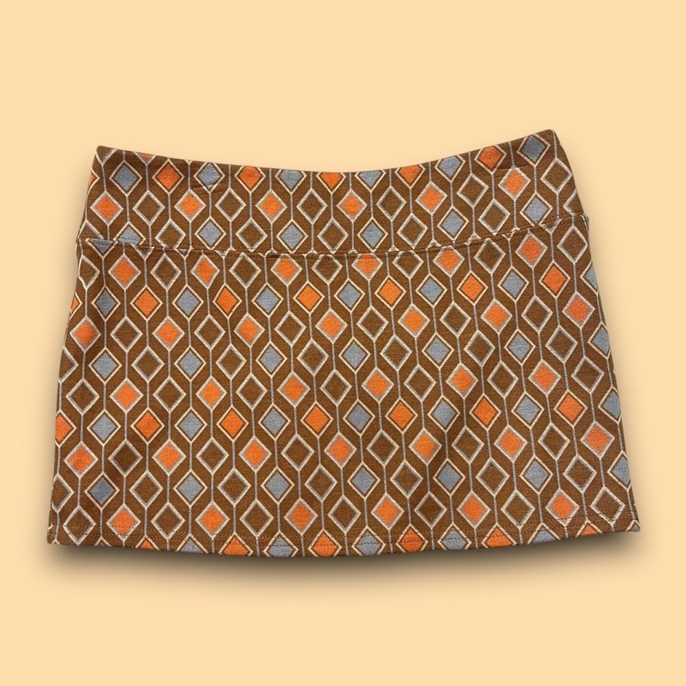 Urban Outfitters Geometric Mini Skirt Size Medium Boho Hippie Low Rise